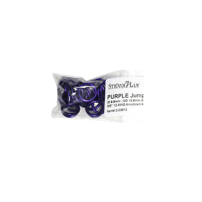 SHINY PURPLE 10mm 12 GA Jump Rings - 25 Pack
