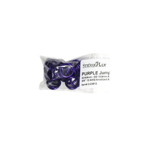 SHINY PURPLE 10mm 12 GA Jump Rings - 25 Pack