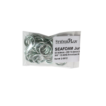 SHINY SEAFOAM GREEN 10mm 12 GA Jump Rings / 25 Pack