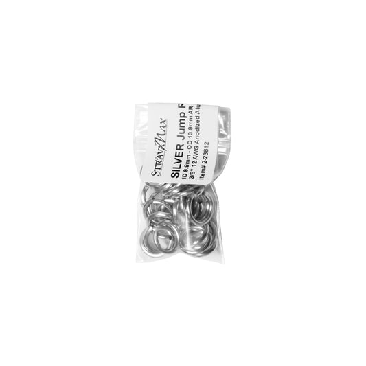 SHINY SILVER 10mm 12 GA Jump Rings - 25 Pack