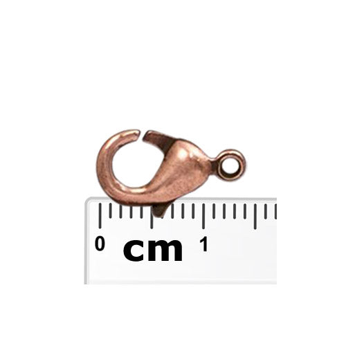 14mm Lobster Clasp / 10 Pack / plated zinc with an antique copper finish