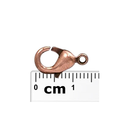 14mm Lobster Clasp / 10 Pack / plated zinc with an antique copper finish