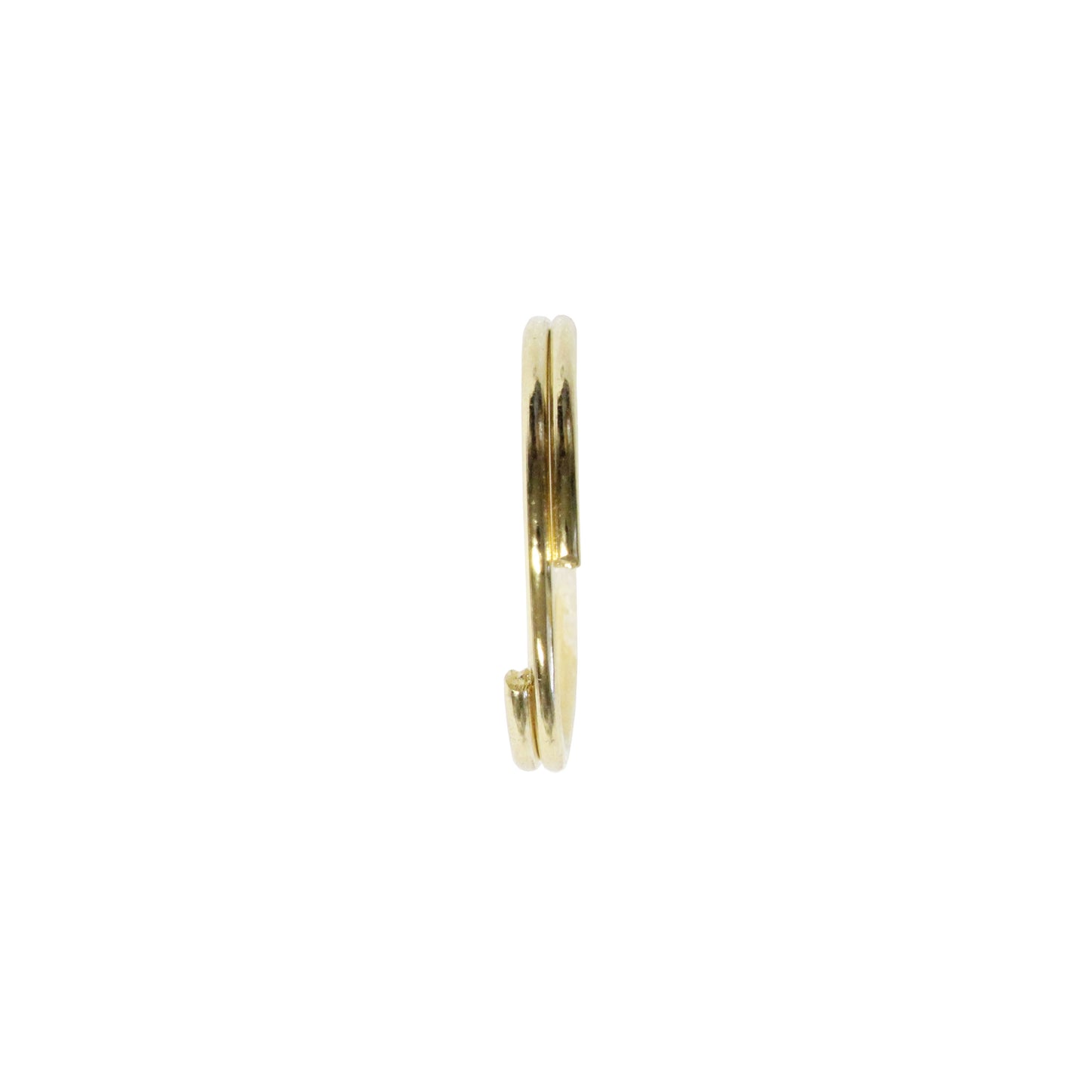 20mm Bright Brass Split Ring / 10 Pack / for key rings or secure charms or tags