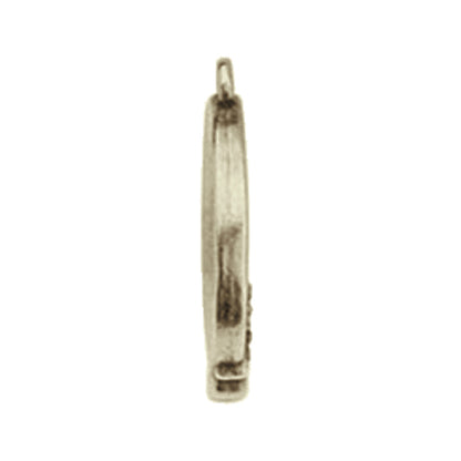 TierraCast Blossom Pendant / 26 x 20mm / pewter with brass oxide finish