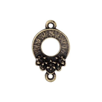 TierraCast Blossom Link / 21 x 13mm / pewter with brass oxide finish
