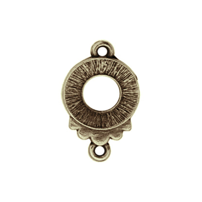 TierraCast Blossom Link / 21 x 13mm / pewter with brass oxide finish