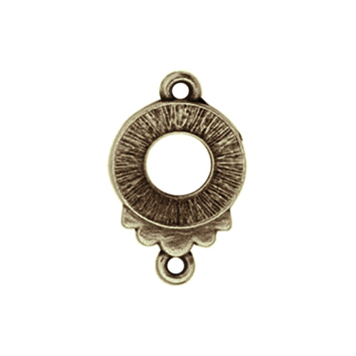 TierraCast Blossom Link / 21 x 13mm / pewter with brass oxide finish