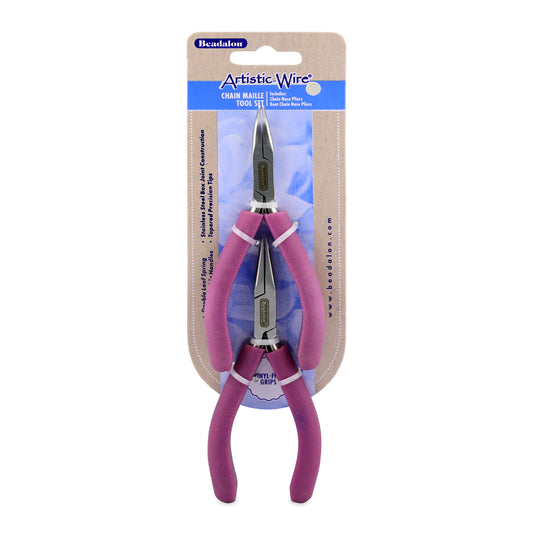 Beadalon Artistic Wire Chain Maille Tool Set / Chain Nose & Bent Chain Nose Pliers
