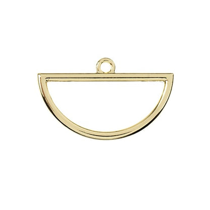 18 × 30 mm Gold Half-Circle Pendant