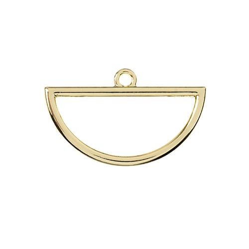 18 × 30 mm Gold Half-Circle Pendant