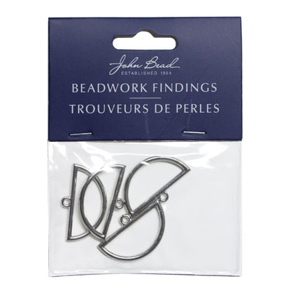 18 × 30 mm Silver Half-Circle Pendant – Pack of 4