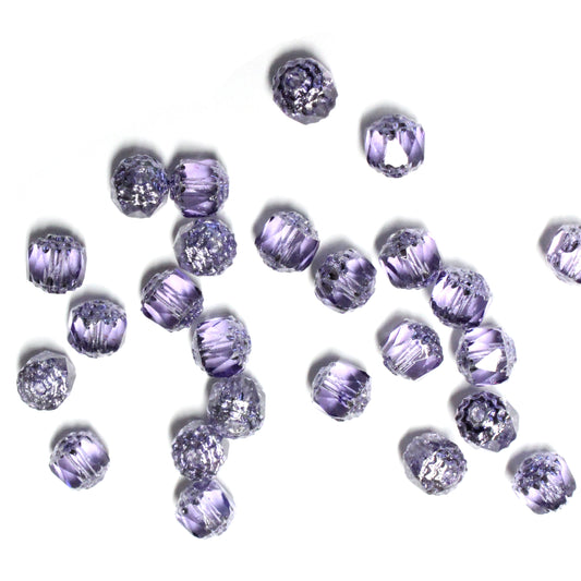 8mm Alexandrite Lantern Beads / Silver Coated Ends / 25 Bead Pack