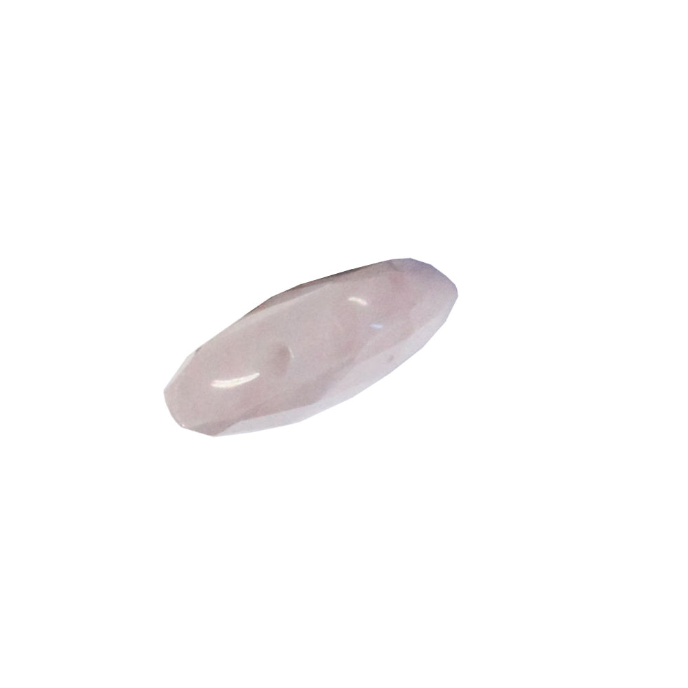 Rose Quartz Rectangle Faceted Beads / 6 Bead Strand / 25x18x8mm