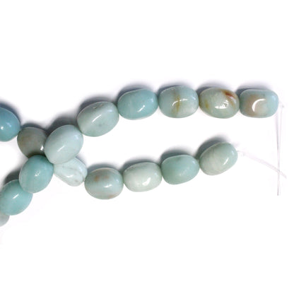 Amazonite Large Nugget Beads / 21 bead Strand / 20 x 15mm / smooth tumbled polished beads