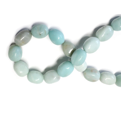 Amazonite Large Nugget Beads / 21 bead Strand / 20 x 15mm / smooth tumbled polished beads