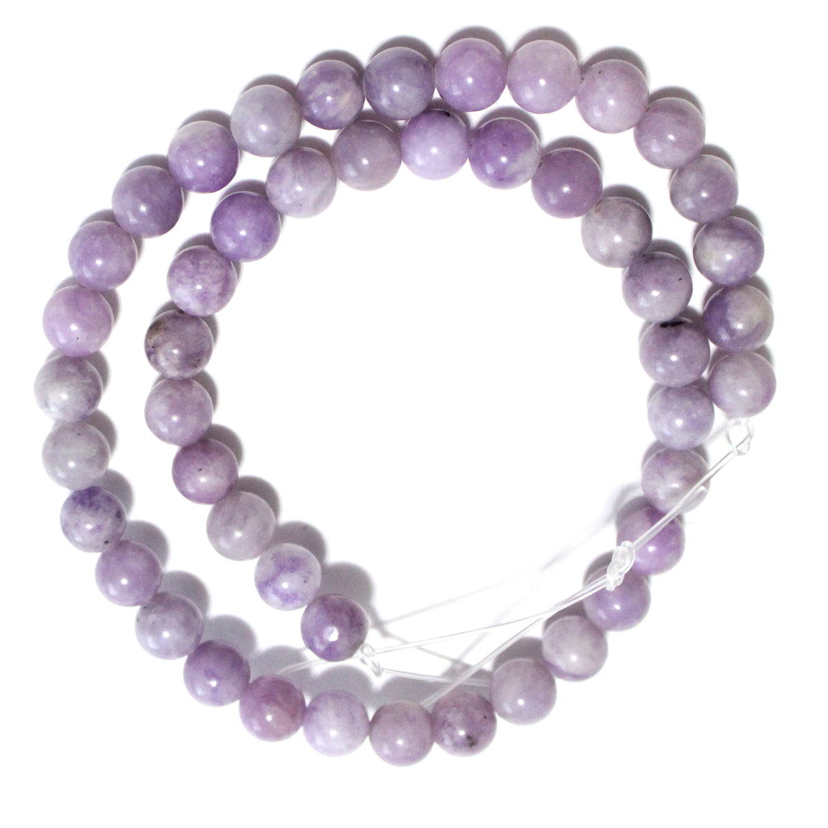 LEPIDOLITE Beads – 8mm Round / 15" Strand