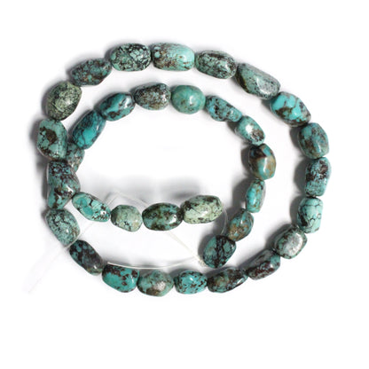 Kingman Turquoise Nugget Beads – 16″ Strand, 7–12 mm Natural Gemstone Beads for Jewelry Making