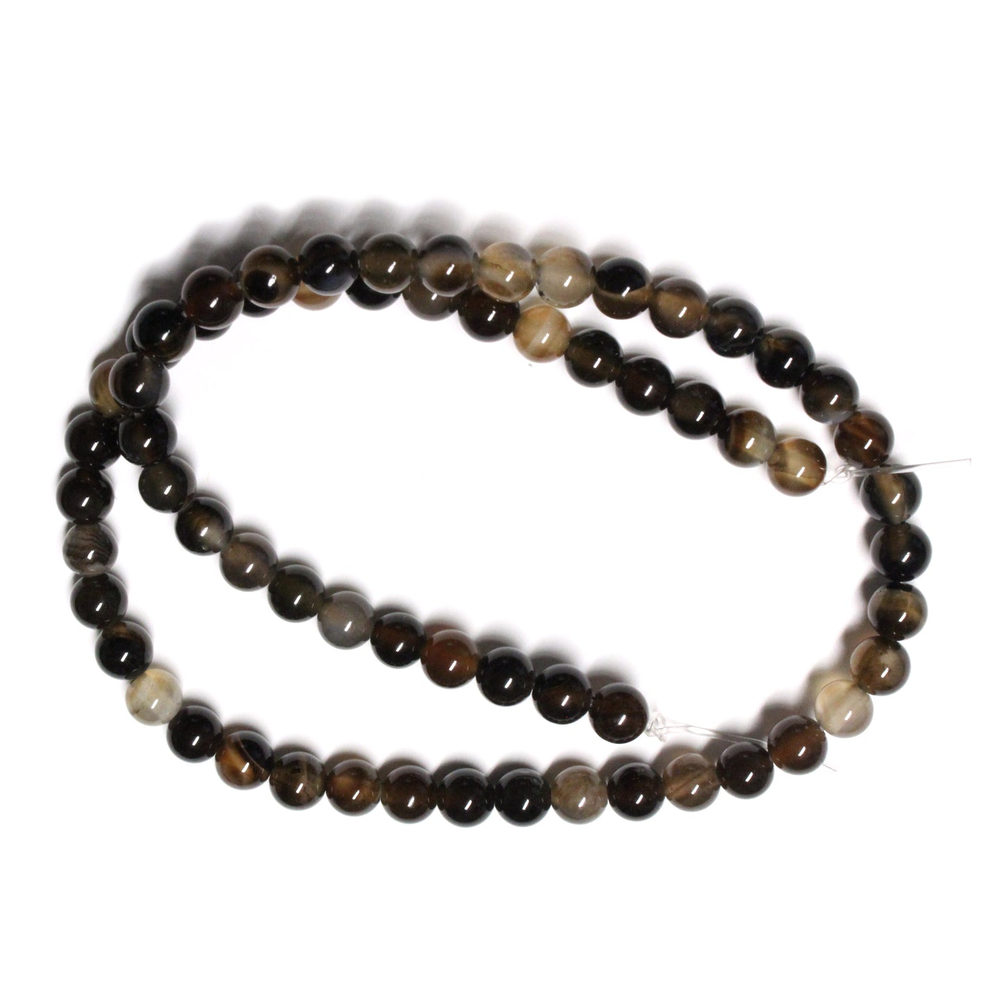 6mm Sardonyx / 15" Strand / amber color / smooth round beads