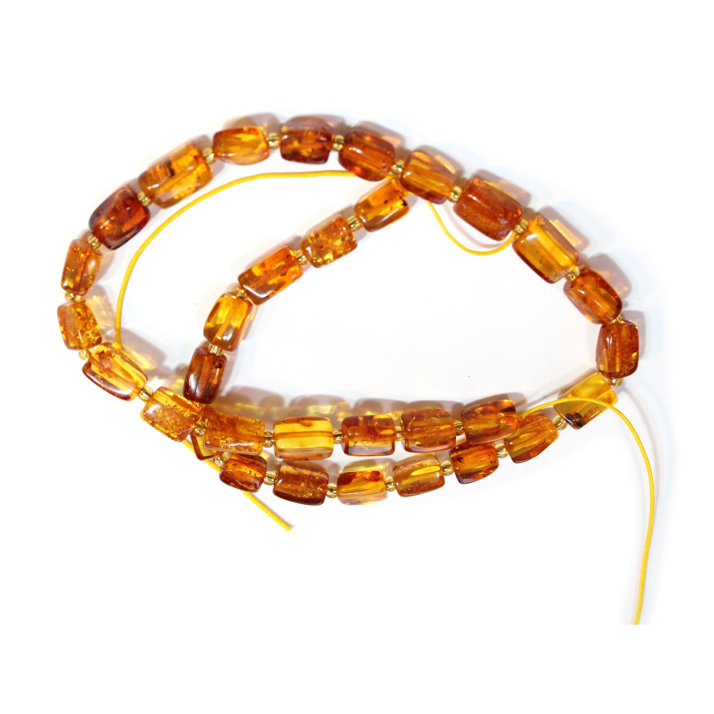 Baltic Amber Rectangular Nugget Beads / irregular 10x6mm natural / 15" Strand