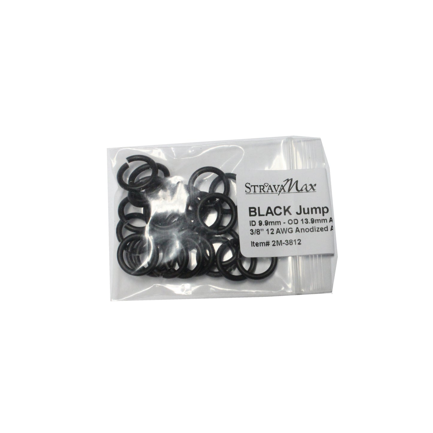 MATTE BLACK 10mm 12 GA Jump Rings / 25 Pack