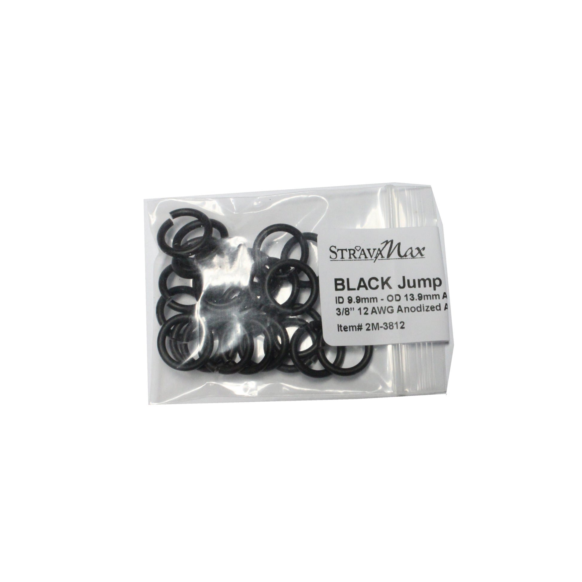 MATTE BLACK 10mm 12 GA Jump Rings / 25 Pack