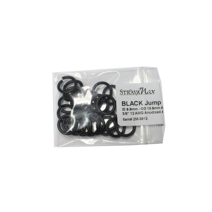 MATTE BLACK 10mm 12 GA Jump Rings / 25 Pack