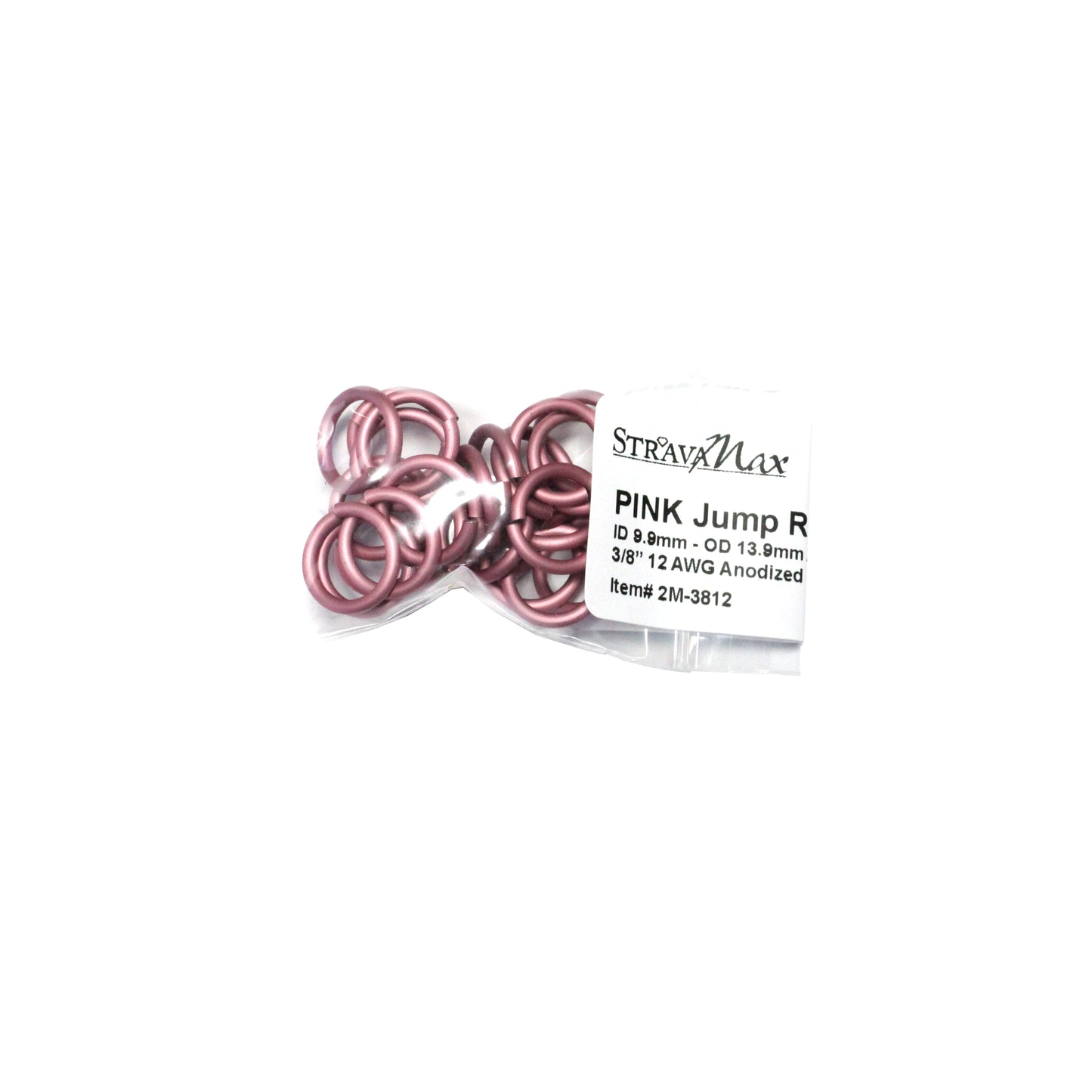 MATTE PINK 10mm 12 GA Jump Rings / 25 Rings