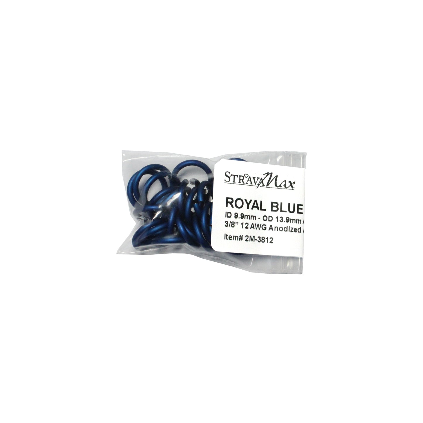 MATTE ROYAL BLUE 10mm 12 GA Jump Rings / 25 Pack