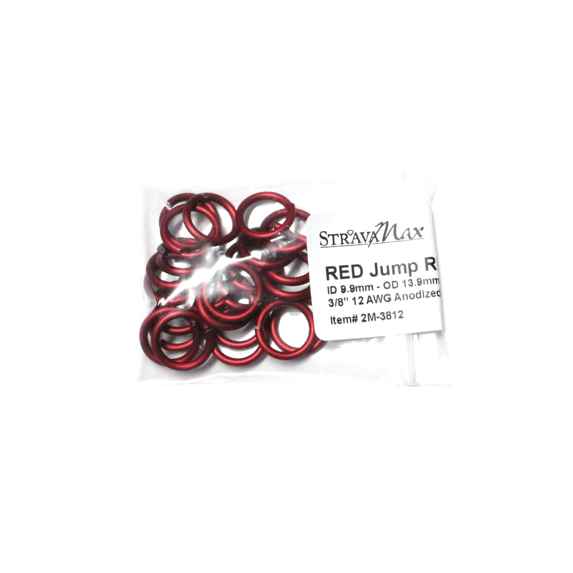 MATTE RED 10mm 12 GA Jump Rings / 25 Pack