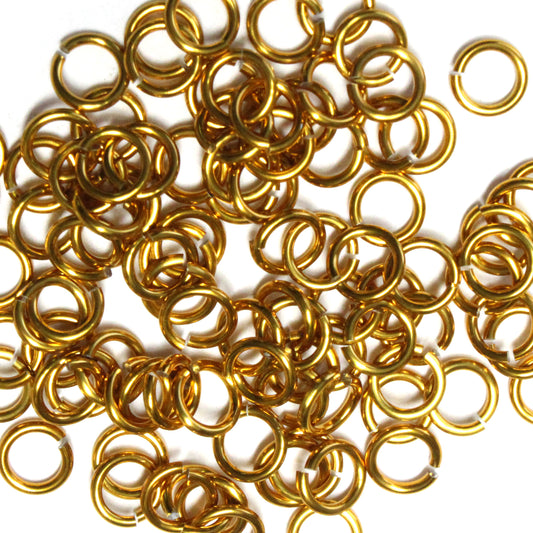 SHINY DARK GOLD 4mm 18 GA AWG Jump Rings