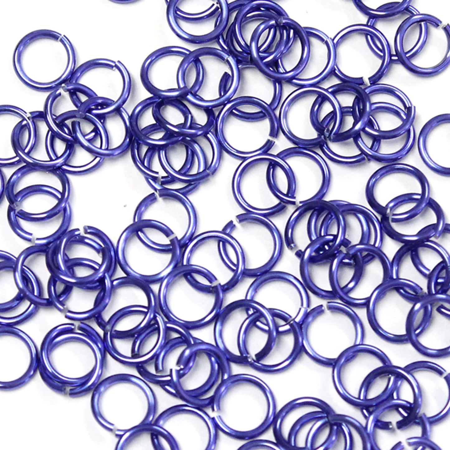 SHINY DARK BLUE PURPLE 5mm 18 GA Jump Rings
