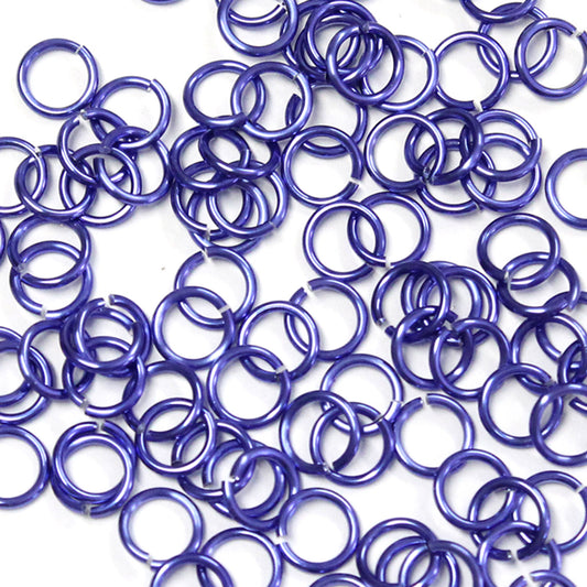 SHINY DARK BLUE PURPLE 5mm 18 GA Jump Rings