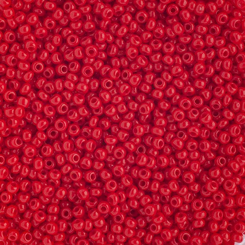 10/0 APPLE MEDIUM RED Seed Beads / sold in 1 ounce packs / Preciosa Czech Glass