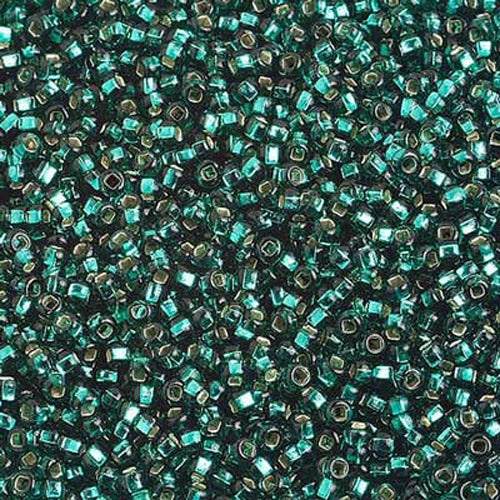 10/0 TEAL GREEN SILVER LINED Seed Beads  / sold in 1 ounce packs /  Preciosa Czech Glass