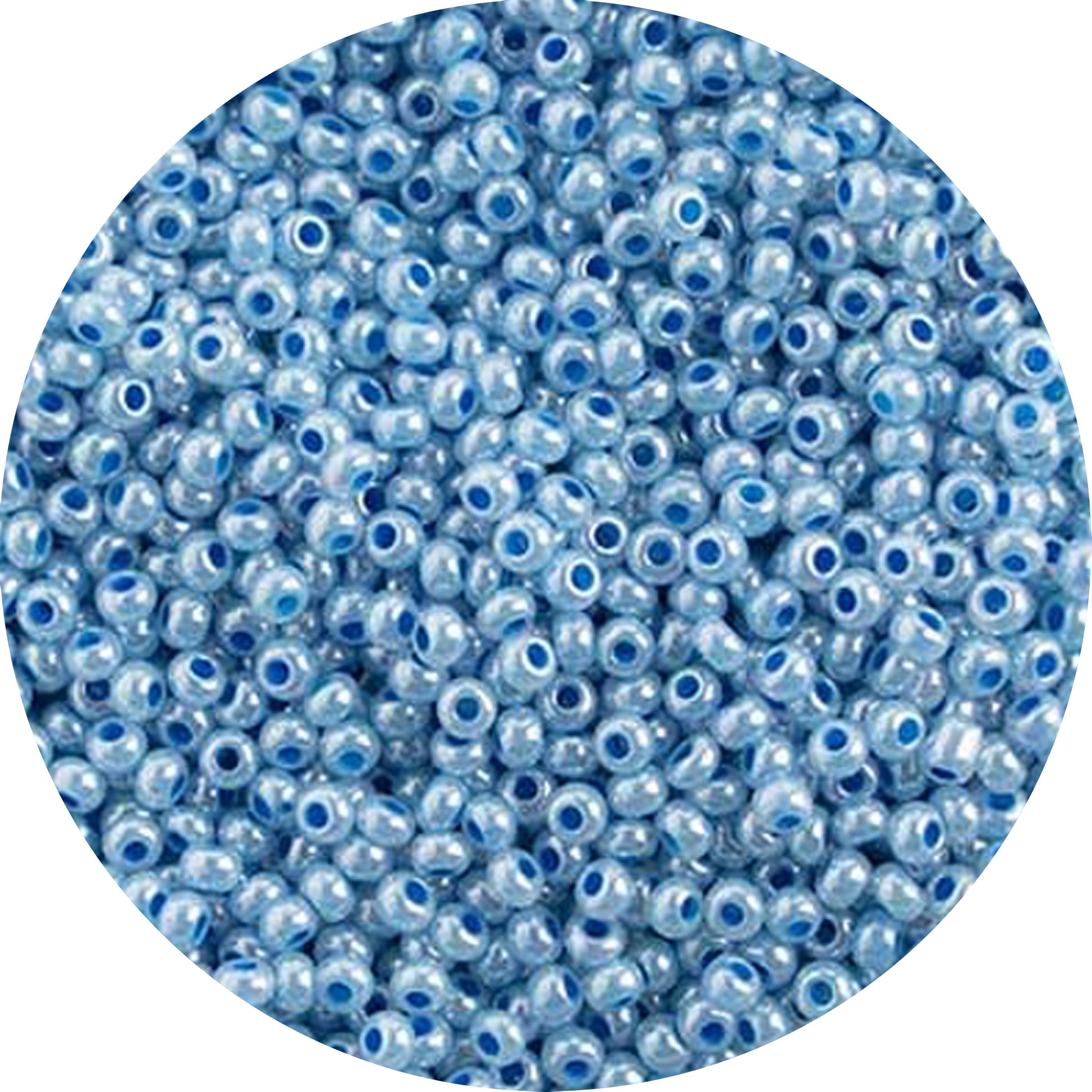 10/0 PEARLIZED PALE BLUE Czech Glass Seed Beads