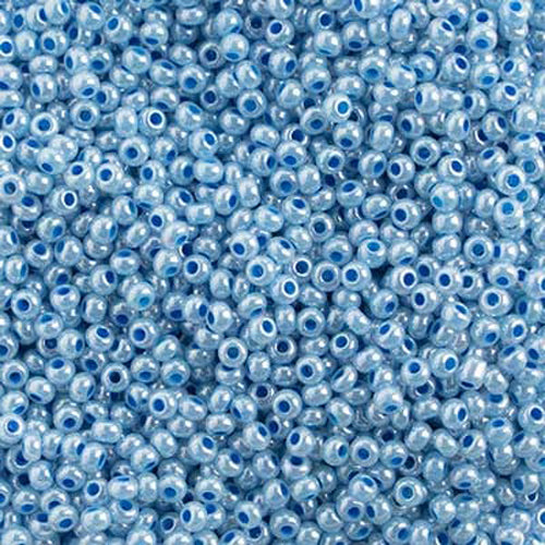10/0 PEARLIZED PALE BLUE Seed Beads  / sold in 1 ounce packs /  Preciosa Czech Glass
