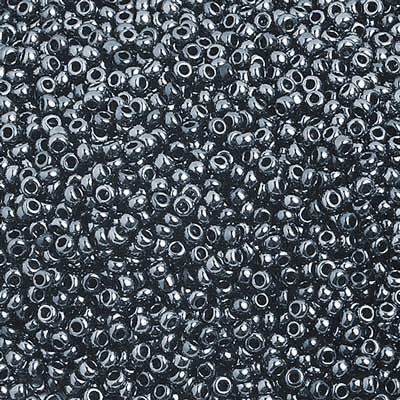 10/0 METALLIC GUNMETAL Seed Beads  / sold in 1 ounce packs /  Preciosa Czech Glass