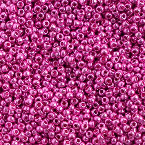 10/0 METALLIC PINK Seed Beads  / sold in 1 ounce packs /  Preciosa Czech Glass