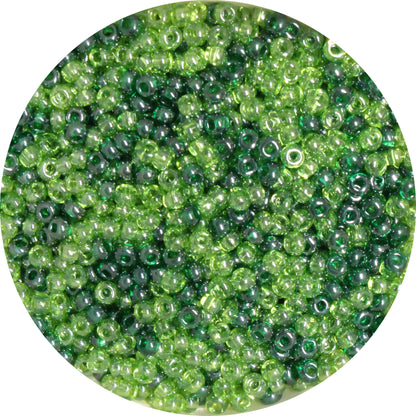 10/0 SEA GREEN LUSTER MIX Seed Beads / 500 grams /  Preciosa Czech Glass