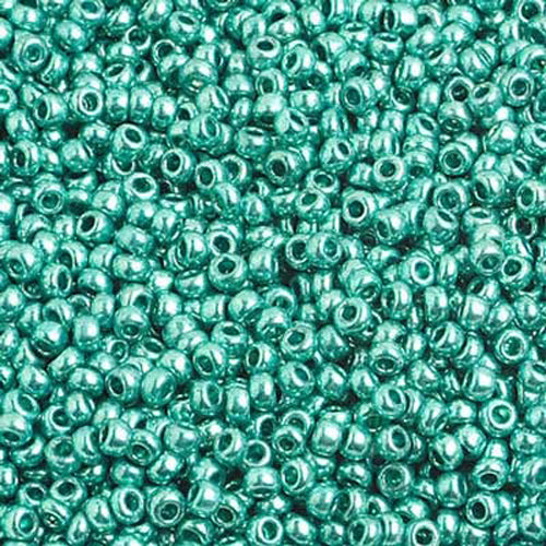 10/0 METALLIC GREEN Seed Beads  / sold in 1 ounce packs /  Preciosa Czech Glass