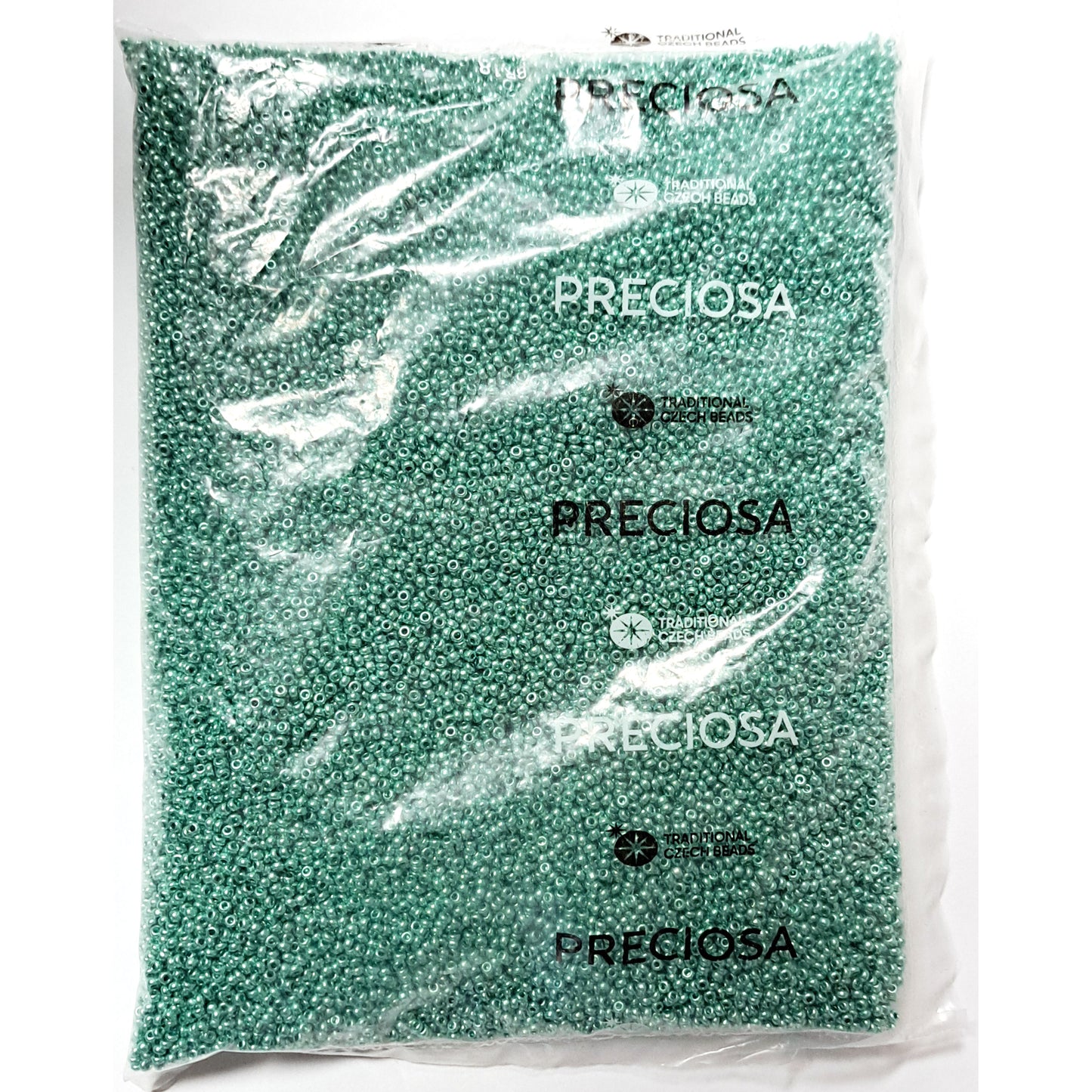 10/0 METALLIC GREEN Seed Beads / 500 grams / Preciosa Czech Glass