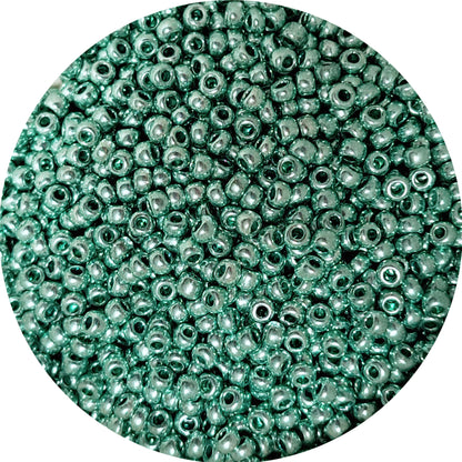 10/0 METALLIC GREEN Seed Beads / 500 grams / Preciosa Czech Glass