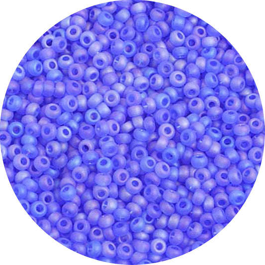 10/0 BLUE PURPLE MATTE AB Czech Glass Seed Beads