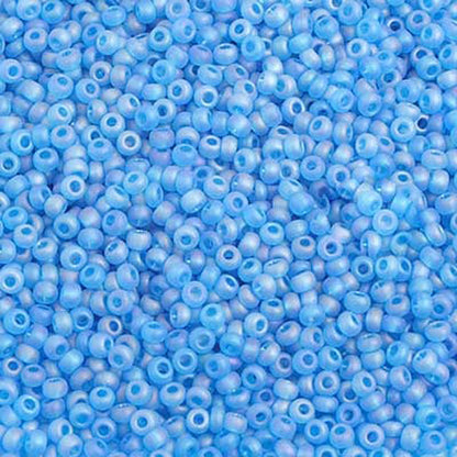 10/0 AQUA MATTE AB Seed Beads  / sold in 1 ounce packs /  Preciosa Czech Glass