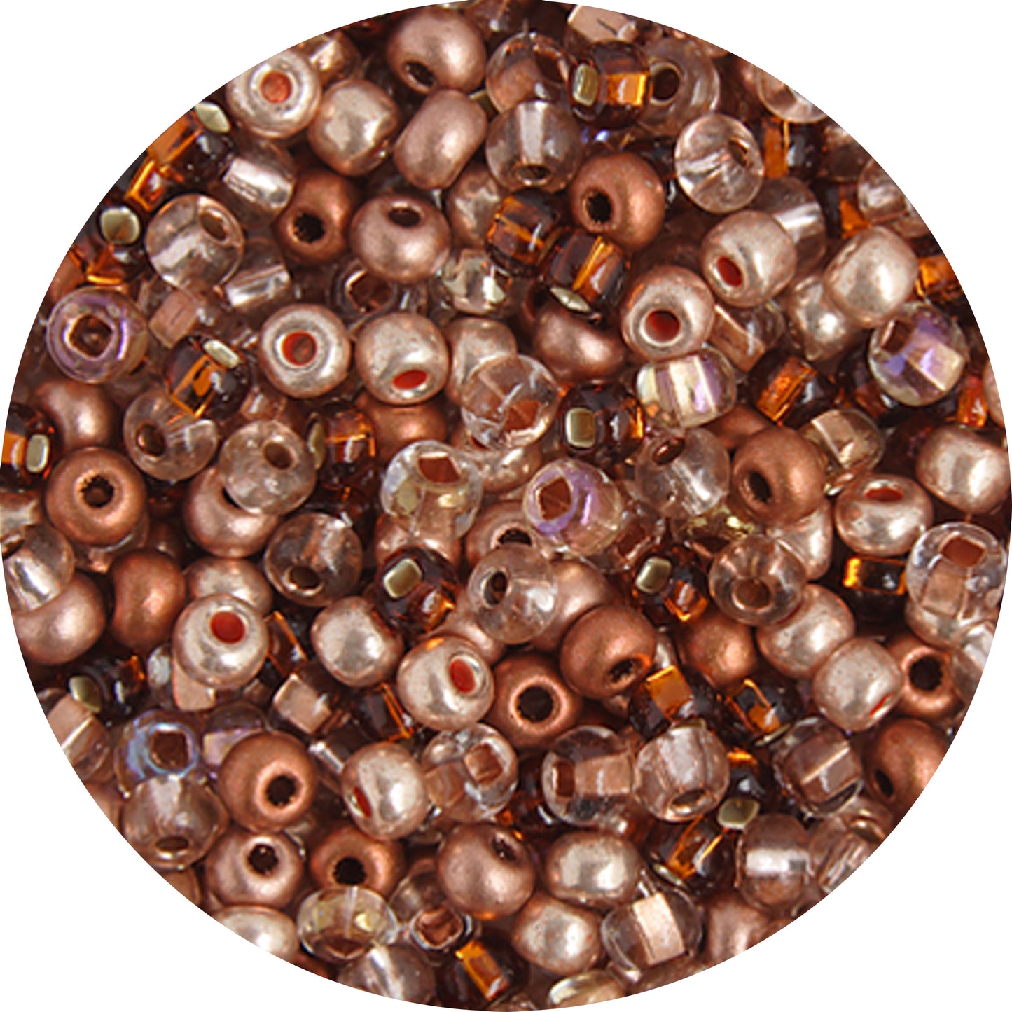 6/0 COPPER MEGA MIX Czech Glass Seed Beads