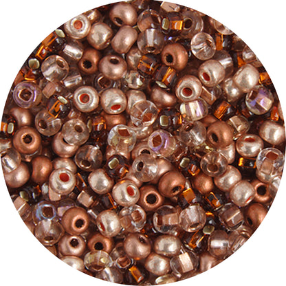 6/0 COPPER MEGA MIX Czech Glass Seed Beads