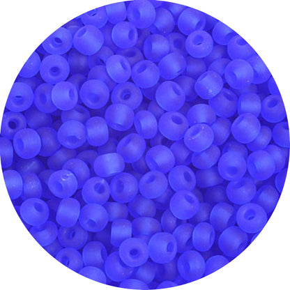 6/0 BLUE MATTE Czech Glass Seed Beads