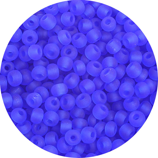 6/0 BLUE MATTE Czech Glass Seed Beads