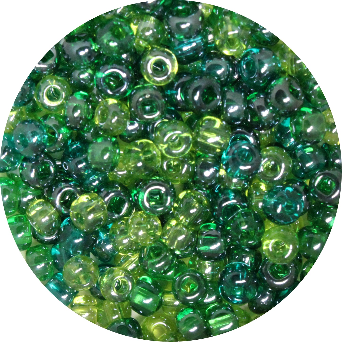 6/0 SEAGREEN LUSTER MIX Czech Glass Seed Beads