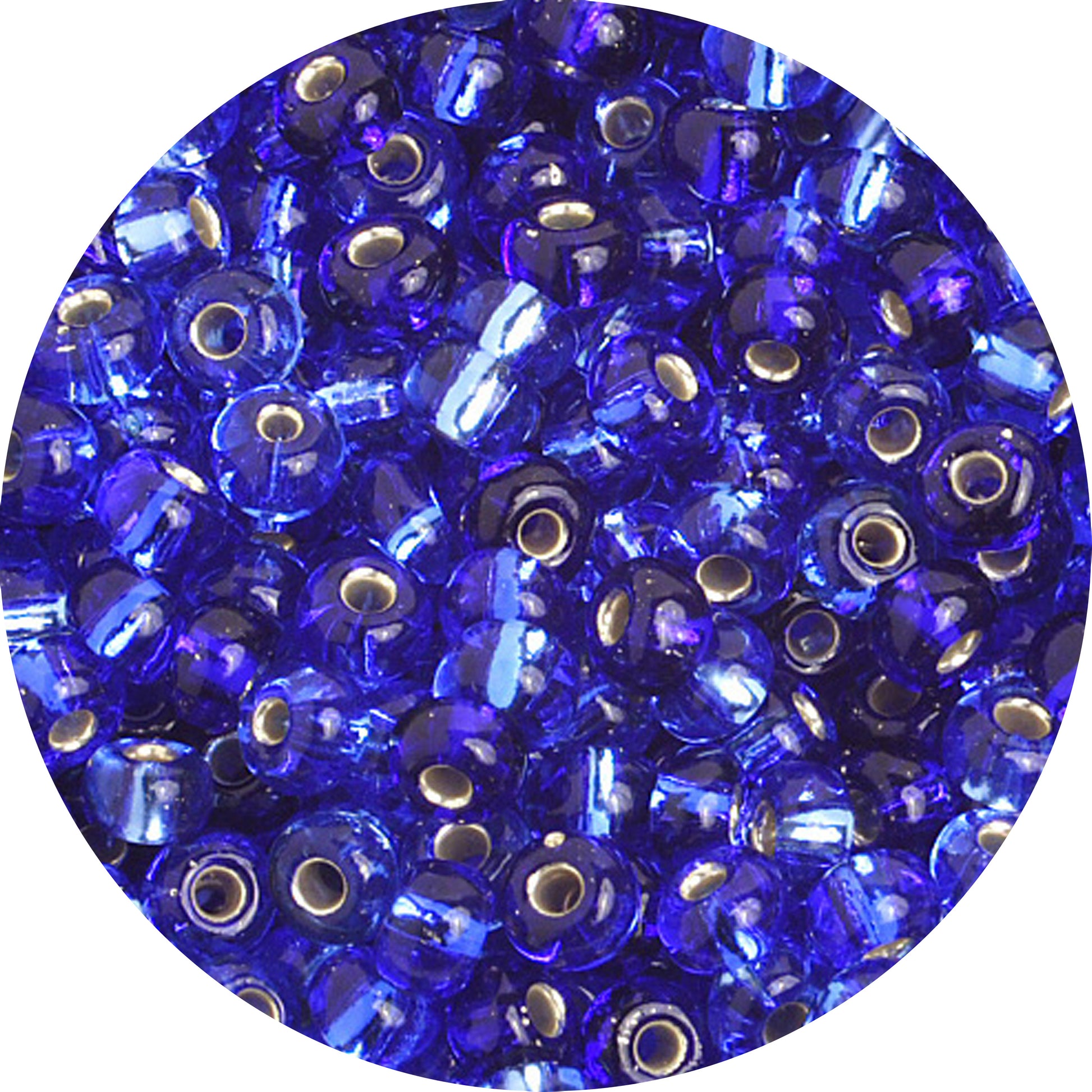 6/0 BLUE / SAPPHIRE SILVER LINED MIX Czech Glass Seed Beads